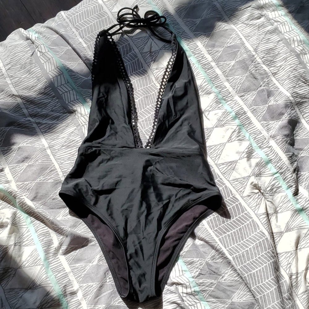 Aerie deep v one piece swimsuit